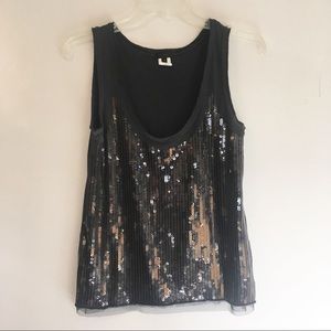 Dark Grey Sequence Tank Top
